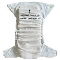 Fancy Pants Bamboo Nappy with Microfibre Inserts, Cherry (Red)